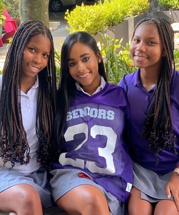 Adore Bryant with her sisters.